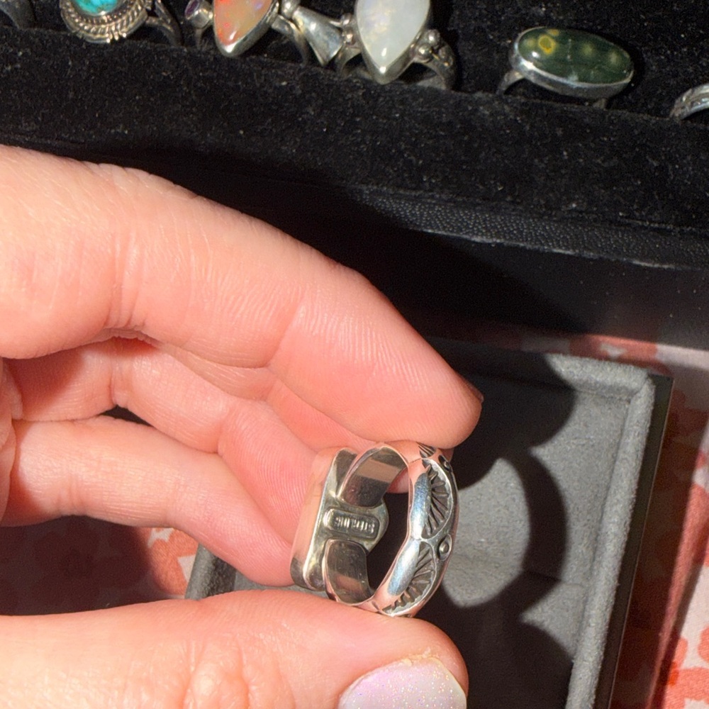 Silver And Turquoise Ring Ring - image 4